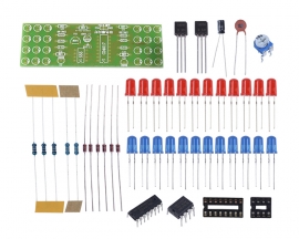 DIY Kit NE555 CD4017 LED Electronic Light Red Blue Dual Color LED Strobe Flashing Light Electronic Kits